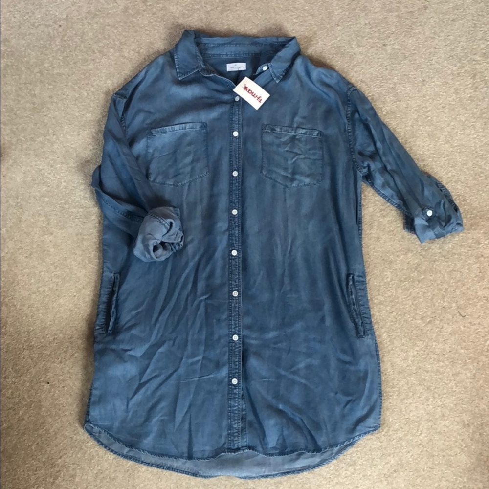 Blue denim dress